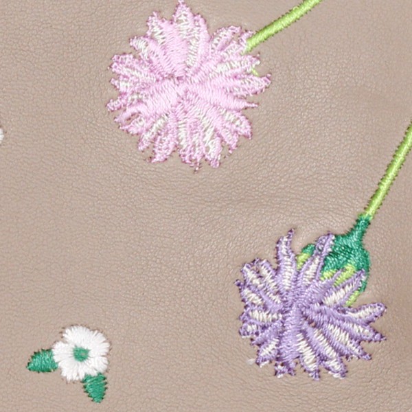 ペルケ perche / ボタニカルフラワー刺繍がま口二つ折り財布 | ペルケ