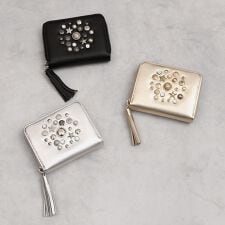 ペルケ(perche')の【本革 レザー】 ペルケ perche / マルチスタッズ・ジャバラカードウォレット