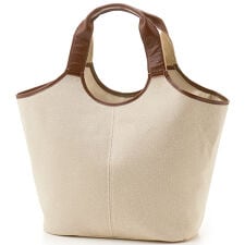 VERYコラボ ペルケ perche / キャンバス×牛革コンビトートバッグ