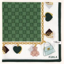 【52×52cm】プリントハンカチ  （レディース）（FURLA）