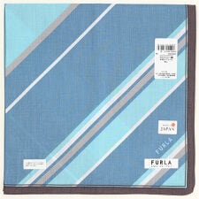 フルラ　メンズ　プリントハンカチ　バイアスストライプ　【FURLA】
