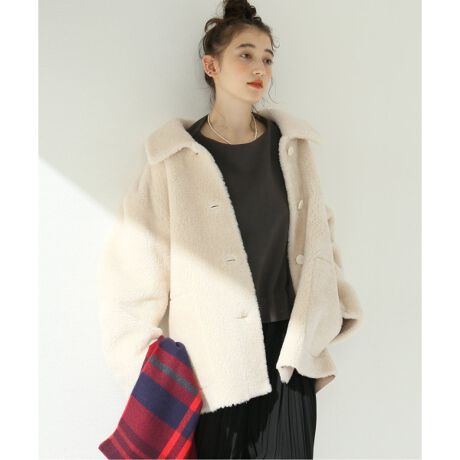 AMOMENTO/アモーメント】 REVERSIBLE SHERLING COAT：リバーシブル 