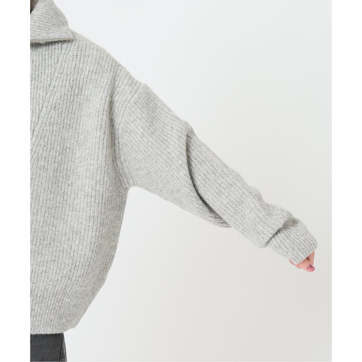JOURNAL STANDARD キャメルブレンド畔ハーフジッププルオーバー