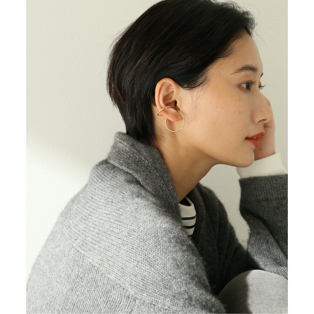 SASKIA DIEZ/サスキア ディツ】WIRE BOLD EARCUFF DOUBLE NO1