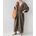リネンレーヨンドロストギャザーワンピース◇ | ジャーナル 
