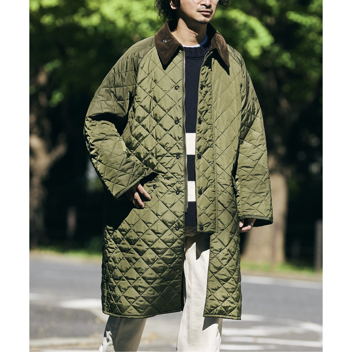 Barbour / バブアー for relume】 別注 BURGHLEY キルティングコート