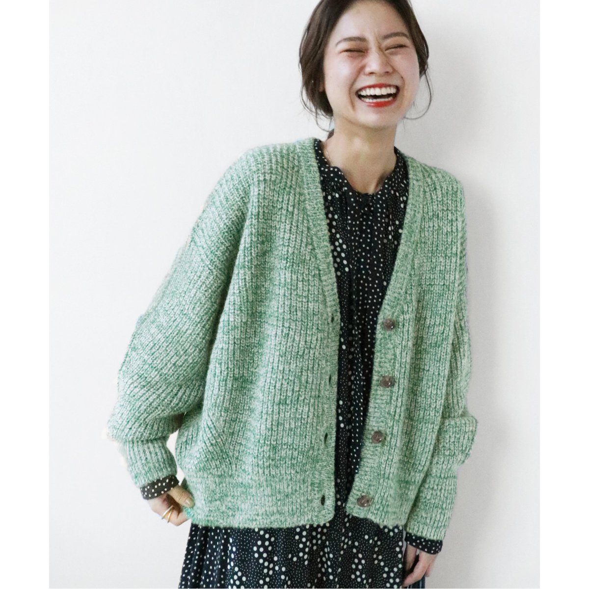 STANDARD JOURNAL モヘアカーディガン 谷篤人 ドット [JOURNAL