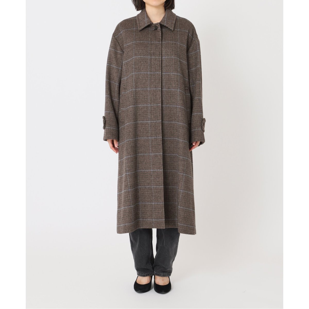 ウールビーバーステンカラーチェックコート◇ | ジャーナル