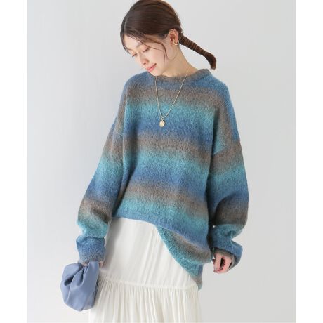 HOLZWEILER/ホルツウェイラー】Hanger Gradient Knit Crew：ニット 