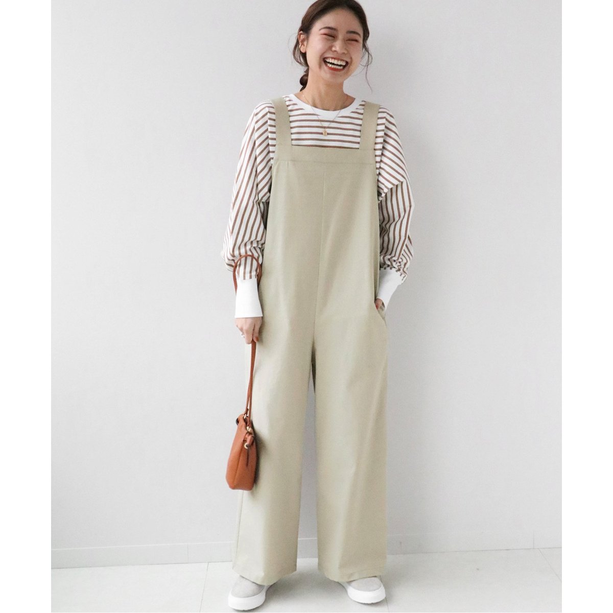 【新品未使用】ツイルサロペット 予約》スパンライクツイルサロペットパンツ◇