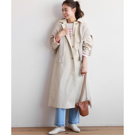 追加》オーガニックコットン混ステンカラーコート | ジャーナル 