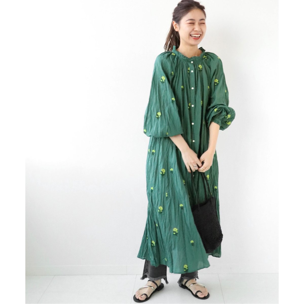 JOURNAL STANDARD エンブロイダリー ワンピース リネンコットン