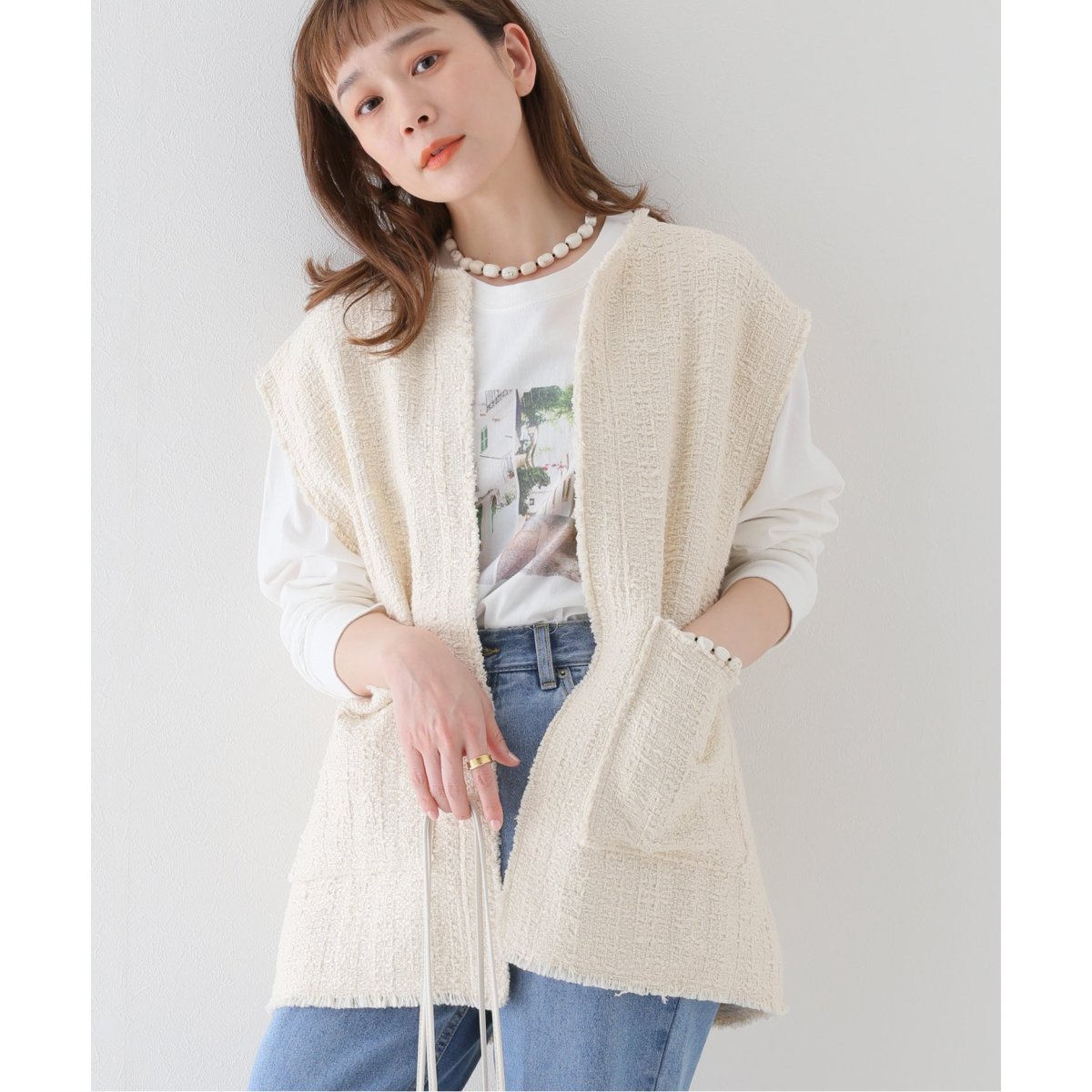 お値下げ✳︎ジャーナルスタンダードレリューム✳︎ブラウンケーブルベスト新品 JOURNAL STANDARD relume（ジャーナルスタンダード レリューム