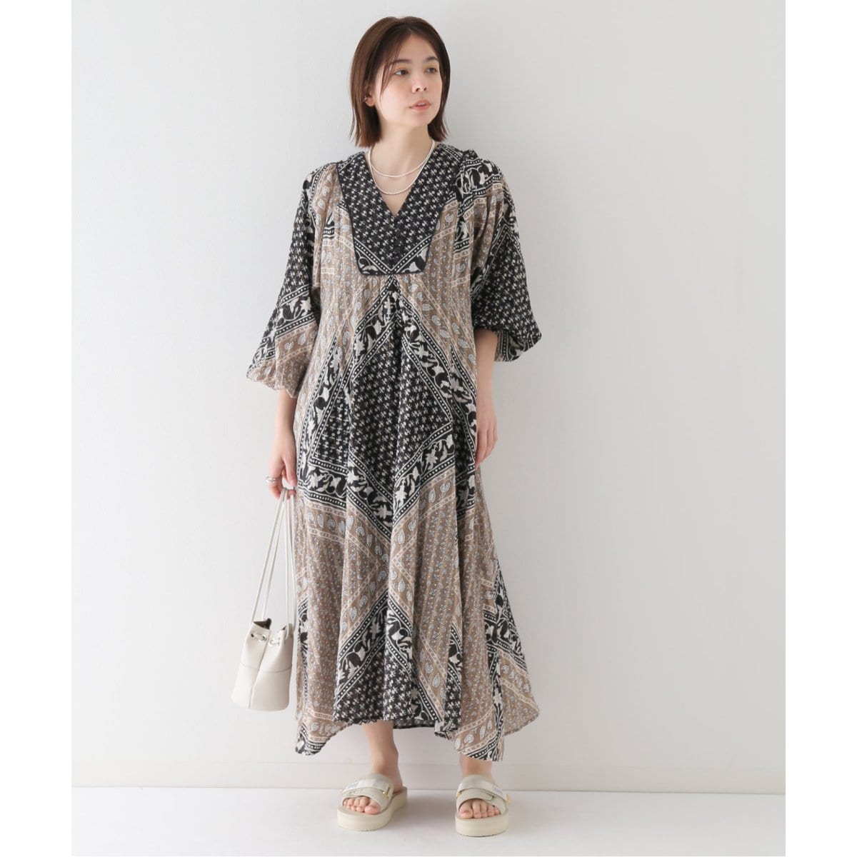 noble新品ホワイトシャツワンピSARA MALLIKA DRESS