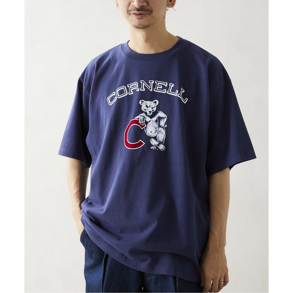 AMERICANA/アメリカーナ】別注College Tシャツなし生地の厚さ - T