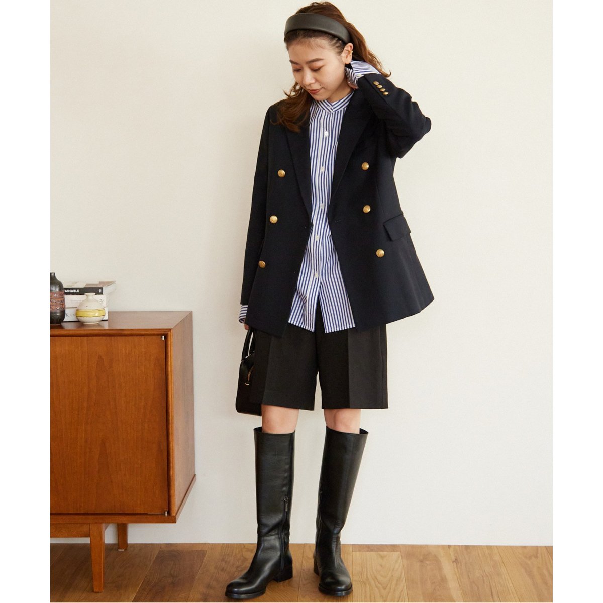 JOURNAL STANDARD relume T/Wギャバネイビーブレザー 追加2》T/Wギャバネイビーブレザー | ジャーナルスタンダード