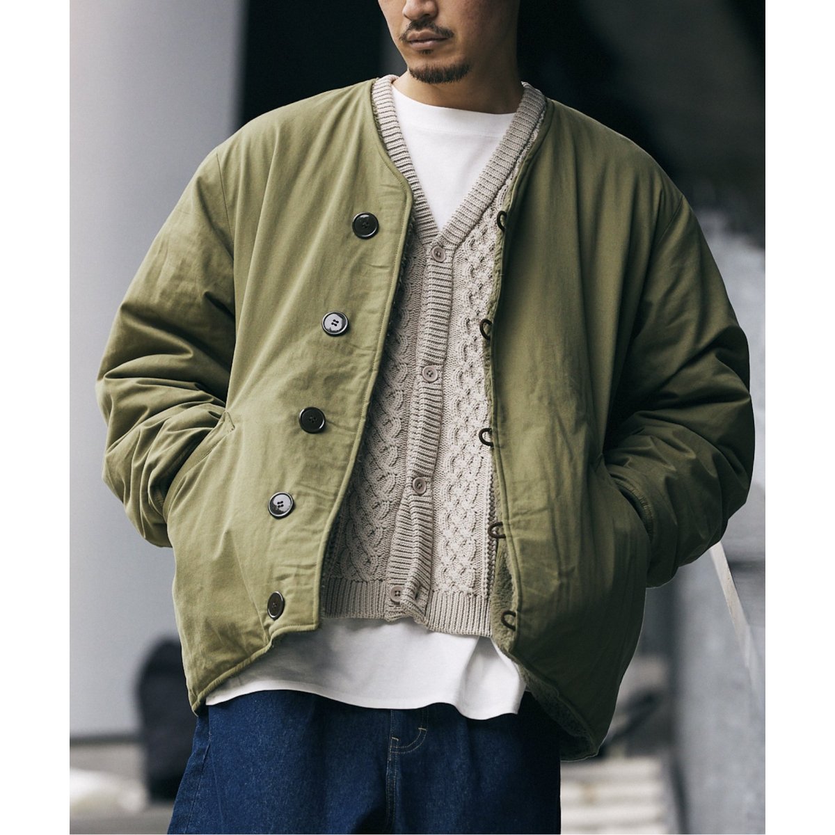 ARMY TWILL/アーミーツイル】別注 リバーシブル ノーカラー