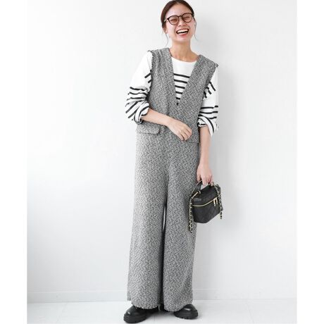 ツイードフリンジVネックサロペット | ジャーナルスタンダード  