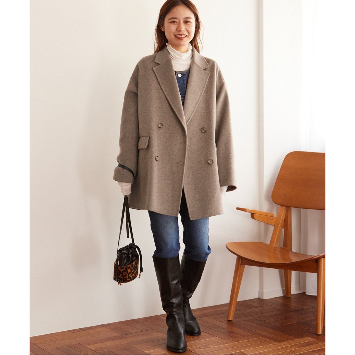 ウールナイロンリバーオーバーサイズジャケットコート | ジャーナル