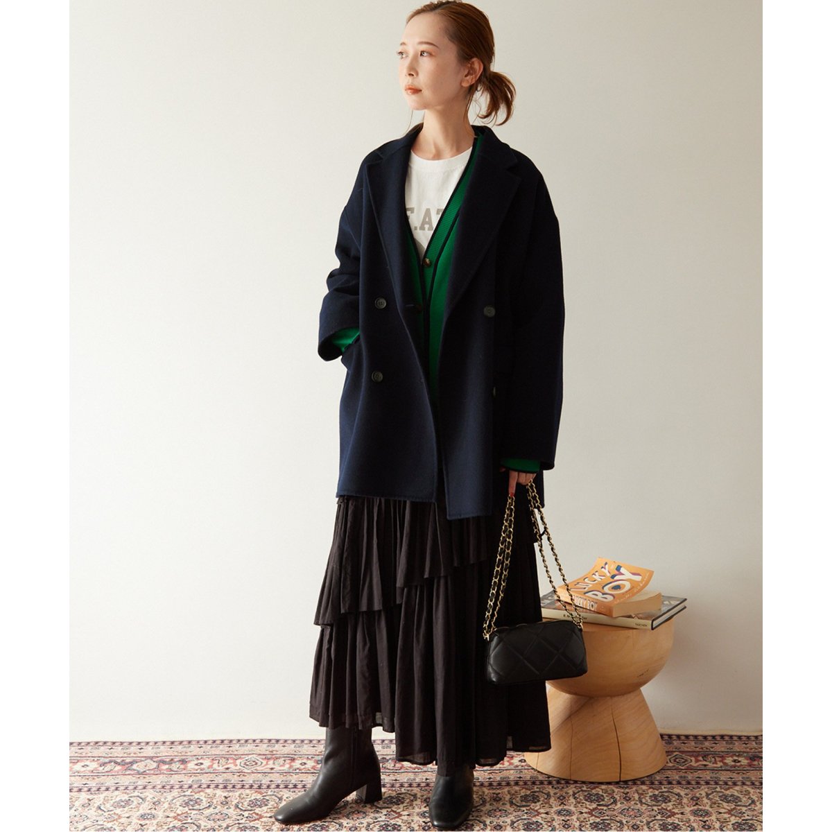 ウールナイロンリバーオーバーサイズジャケットコート | ジャーナル