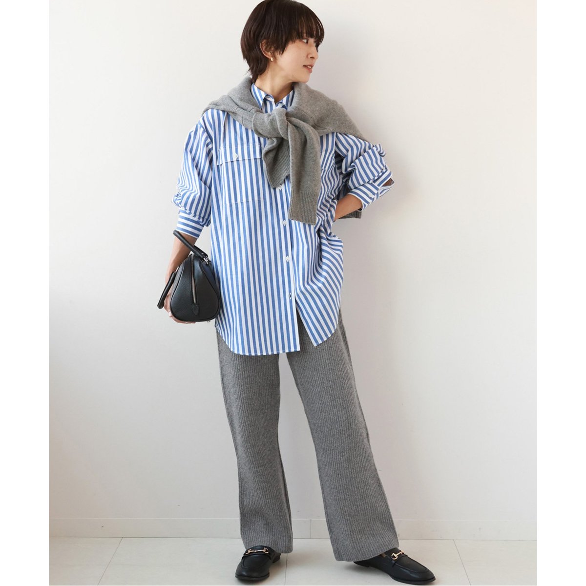 JOURNAL STANDARD - relume ラムナイロン片畦2WAYカーディガンセットアップセミフレアパンツ JOURNAL STANDARD relume（ジャーナルスタンダード レリューム