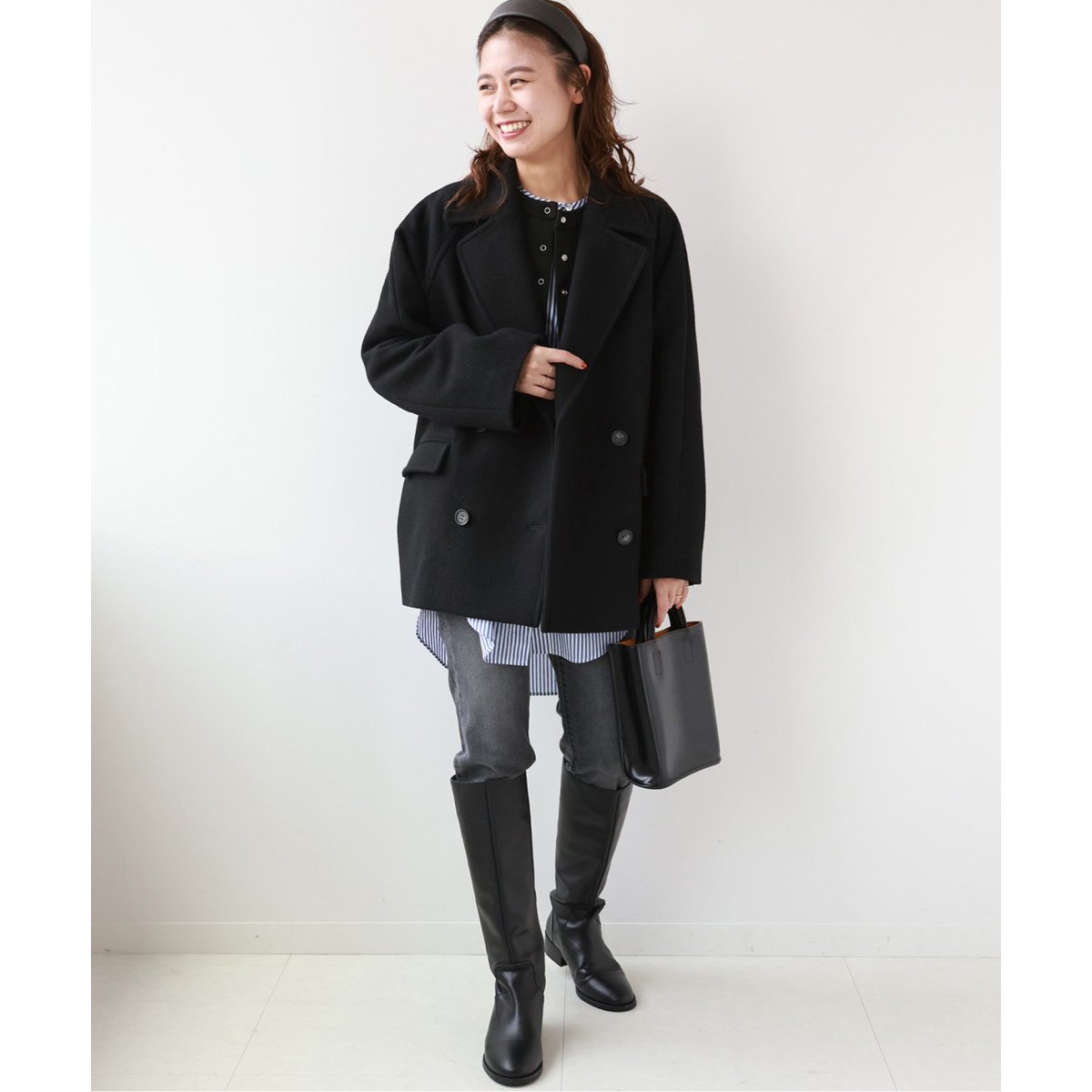 □尾州ウールショートPコート | ジャーナルスタンダード