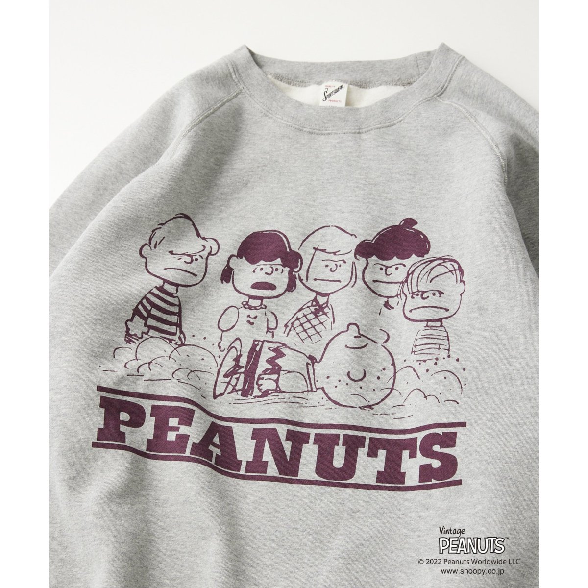 PEANUTS×SPORTS WEAR by relume】別注 カラークルーネックスウェット