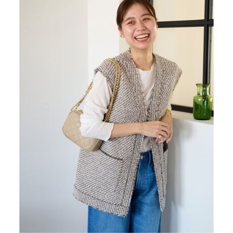 ジャーナルスタンダードレリュームコットンツイードベスト 