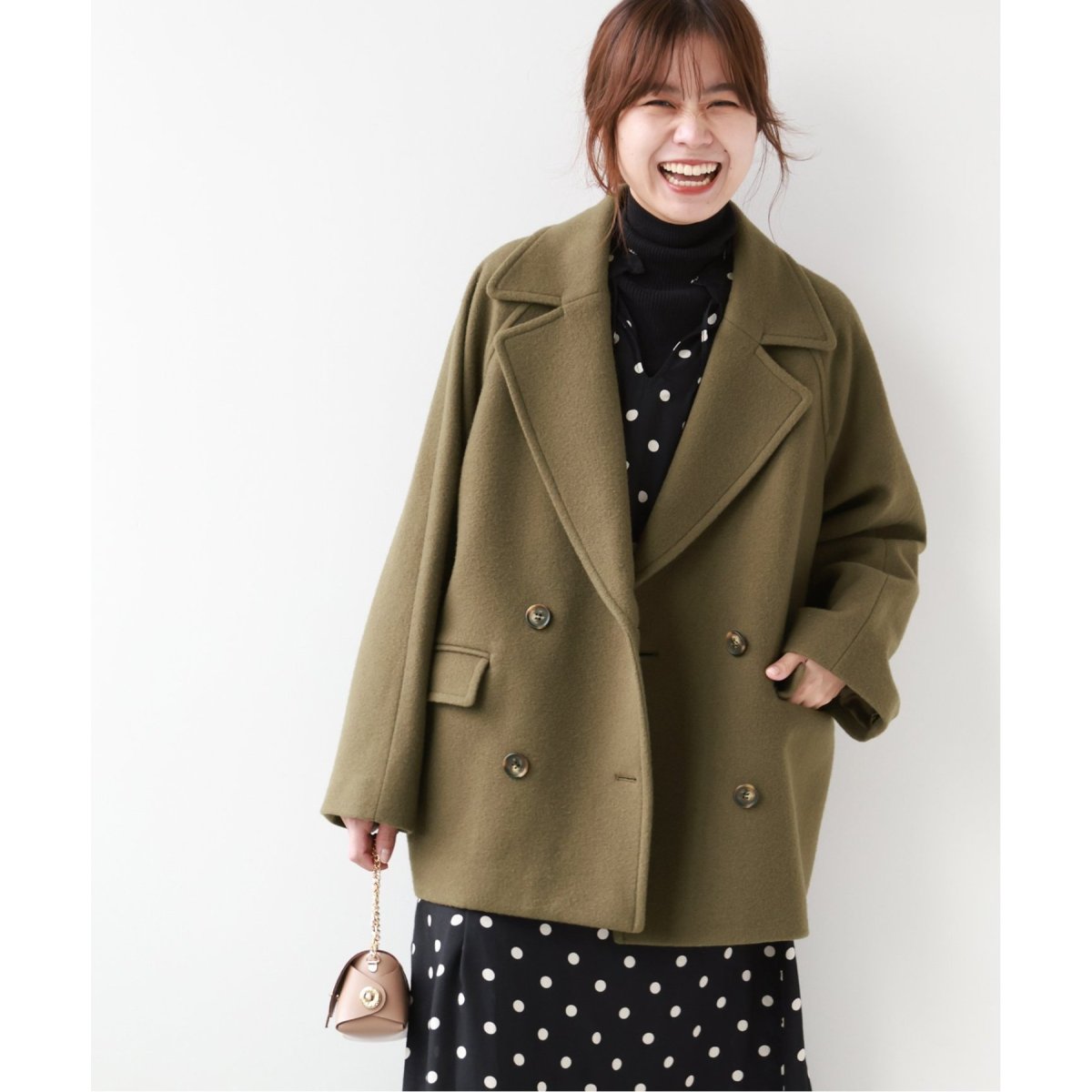 ジャーナルスタンダード　尾州ウールショートPコート WEB限定》［25AW新作］尾州ウールショートPコート（ピーコート