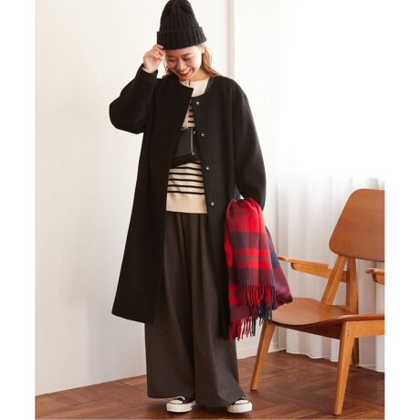 追加》別注LANA WOOL 140 クルーネックコート | ジャーナル  