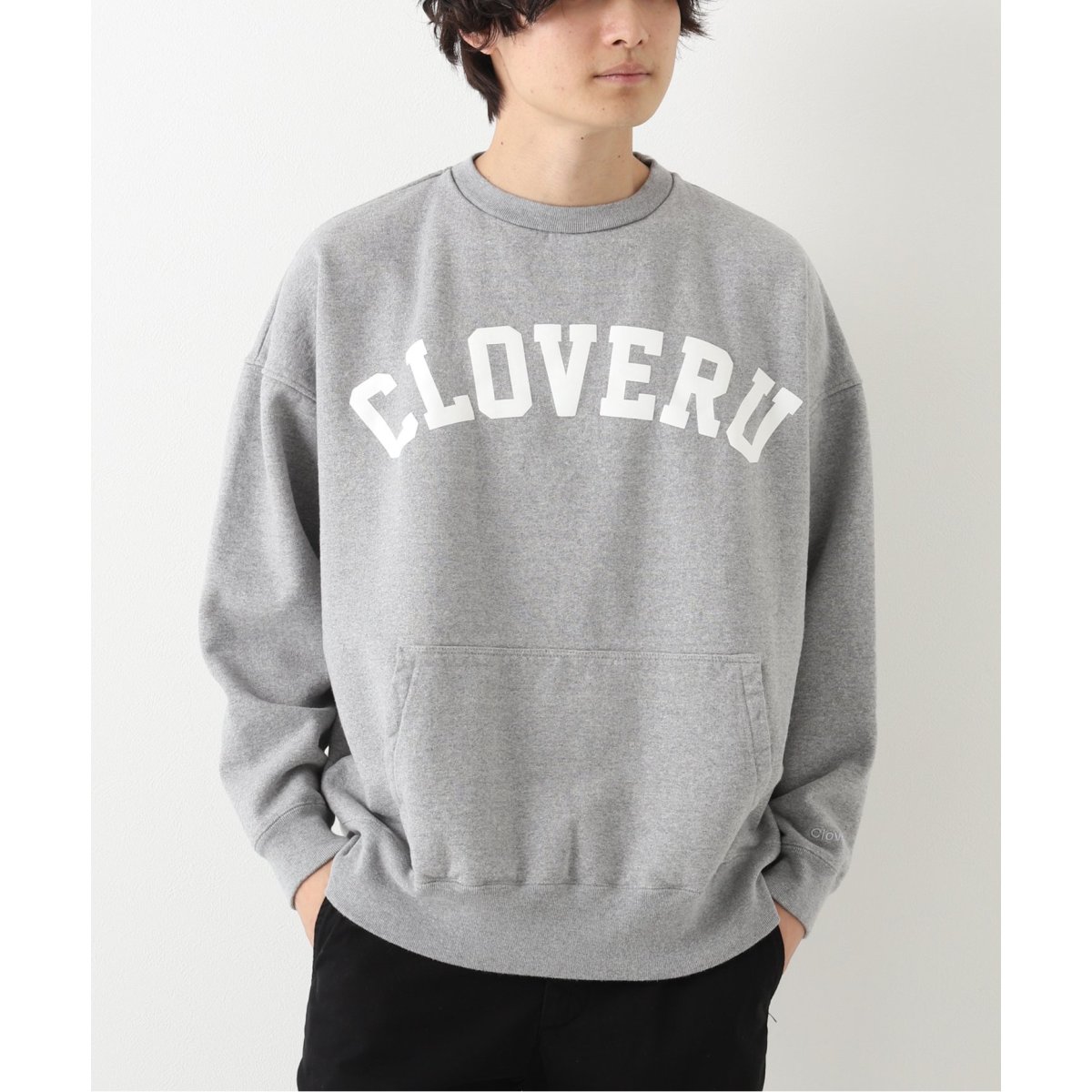 CLOVERU/クローバル】 Wide Sweat Crew Cloveru Logo | ジャーナル
