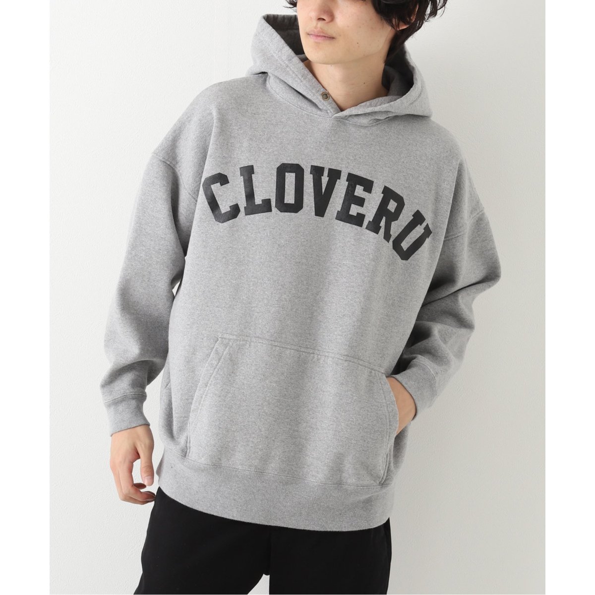 CLOVERU/クローバル】 Wide Sweat Hood Cloveru Logo | ジャーナル