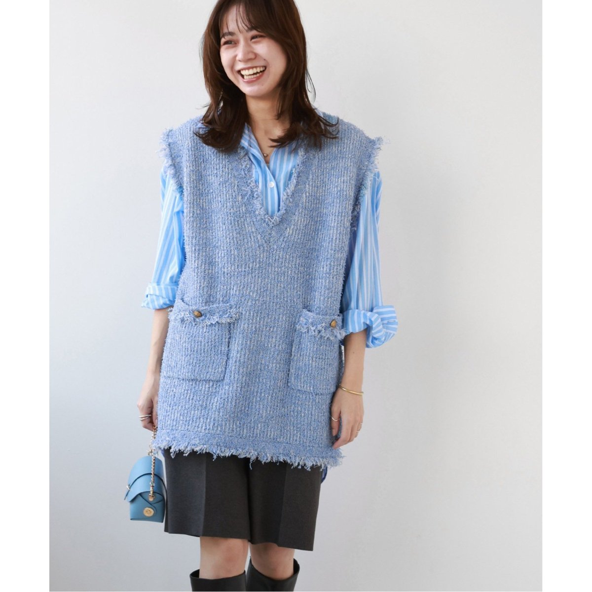 ジャーナルスタンダードレリューム　TWEEDY KNITベスト JOURNAL STANDARD relume（ジャーナルスタンダード レリューム