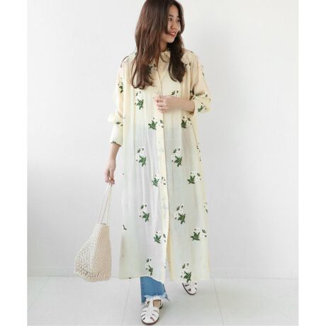 追加》フラワーエンブロイダリータックワンピース | ジャーナル  