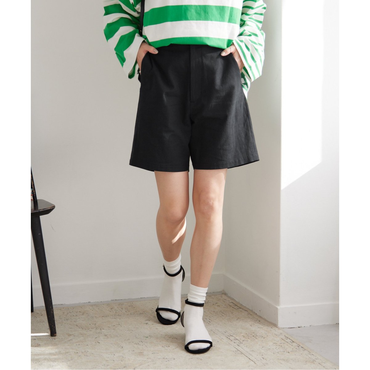 新品JOURNAL STANDARD relumeコットンリネンショートパンツ コットンリネンショートパンツ（ショート・ハーフパンツ