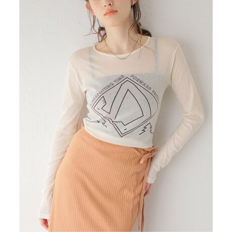 BASERANGE/ベースレンジ】PUIG LONGSLEEVE WITH PRINT：カットソー  