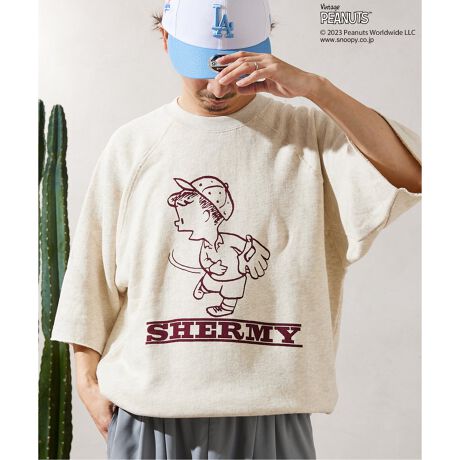 PEANUTS×SPORTS WEAR by relume】別注 HALF SLEEVE スウェッ 
