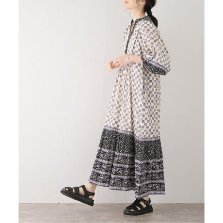 SARA MALLIKA/サラマリカ】CTN KIKA ETHNIC PRT DRESS：ワンピー  