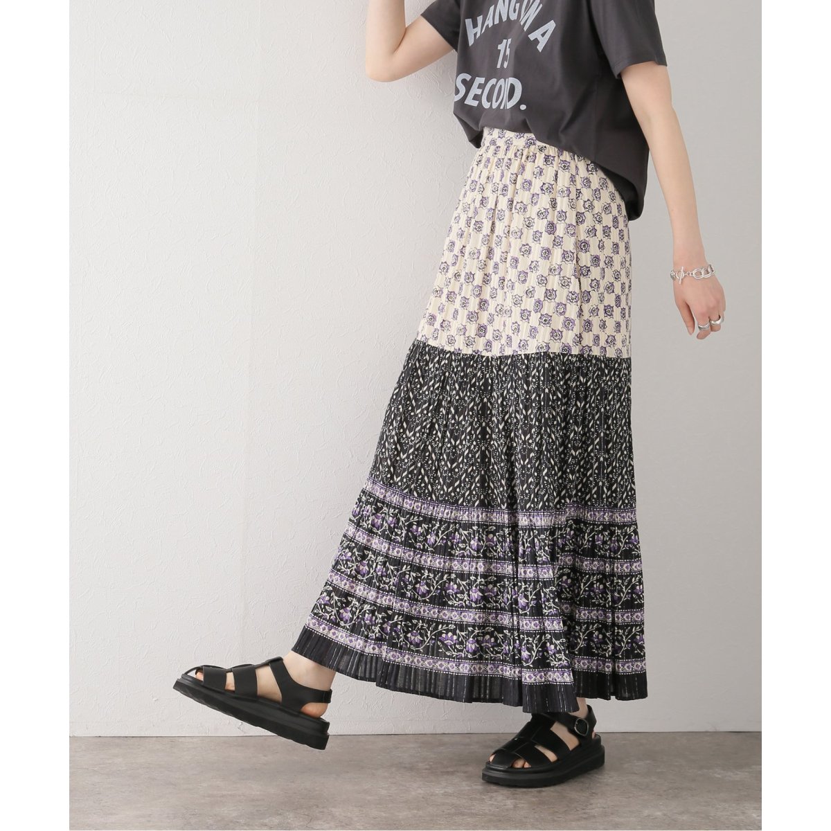 完売商品】Mediam 22AW Fringe Maxi Skirt-