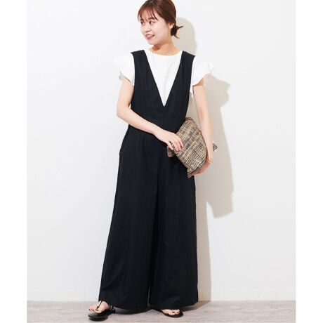 追加2》リネンコットンVネックサロペット | ジャーナルスタンダード  