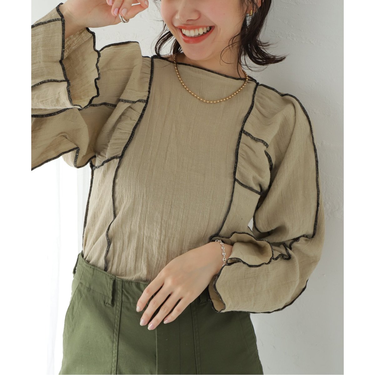 トップス baserange SHOK TOP Shok Slip Top in Assortment | Crinkle linen | en | Baserange
