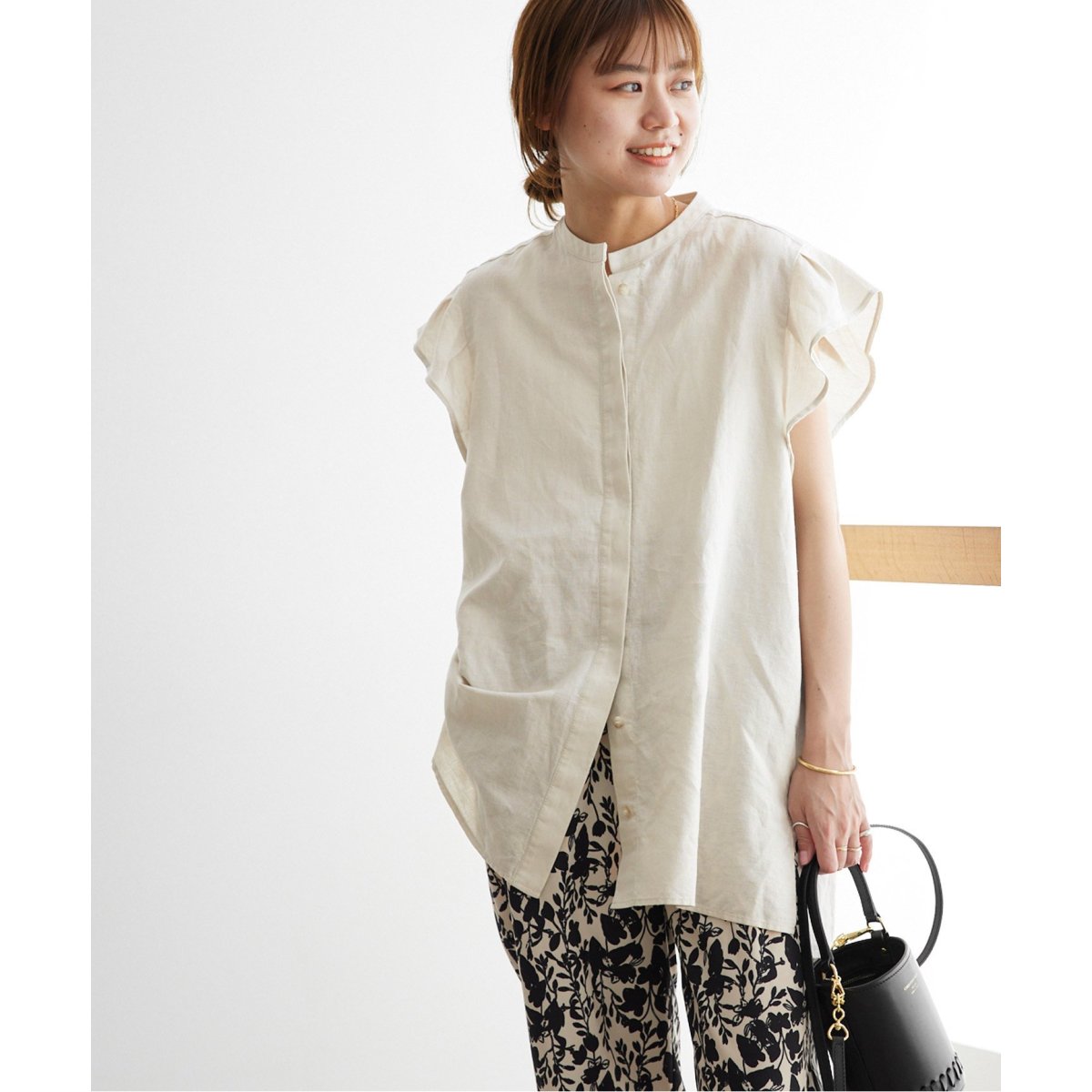 JOURNAL STANDARD relume ショートスリーブブラウス リネンコットンショートスリーブブラウス | ジャーナル