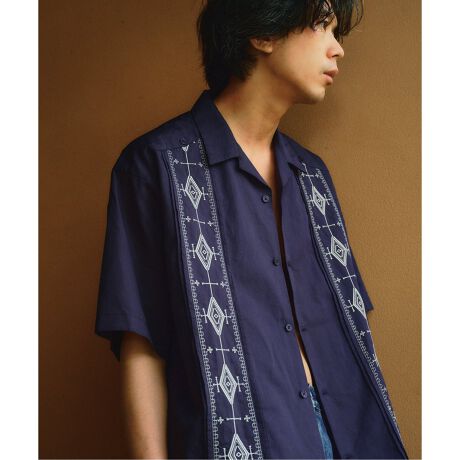 PENDLETON / ペンドルトン】別注 パターン刺繍 オープンカラーシャツ 
