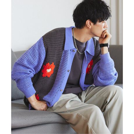 CALIFORNIA クロシェアミ ニットカーディガン EMB FLOWER | ジャーナル 