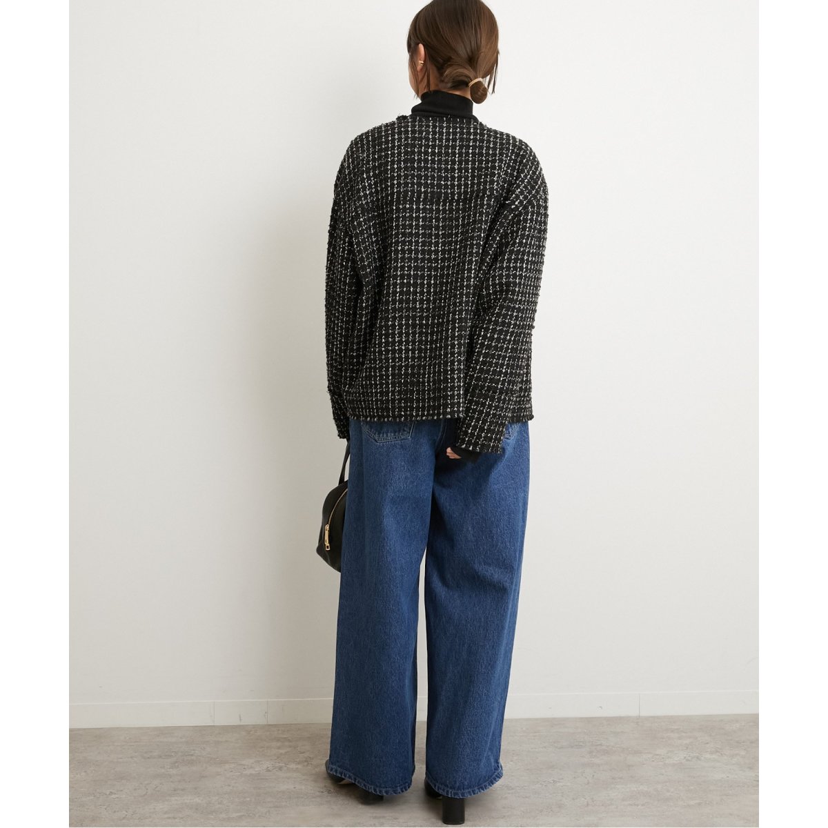 【美品】ジャーナルスタンダードレリューム／TWEEDクルーネックジャケット TWEEDクルーネックジャケット | ジャーナルスタンダード レリューム