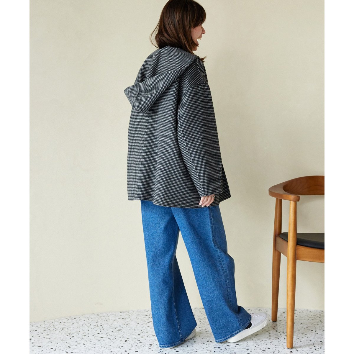 ウールナイロンリバーフードショートコート | ジャーナルスタンダード