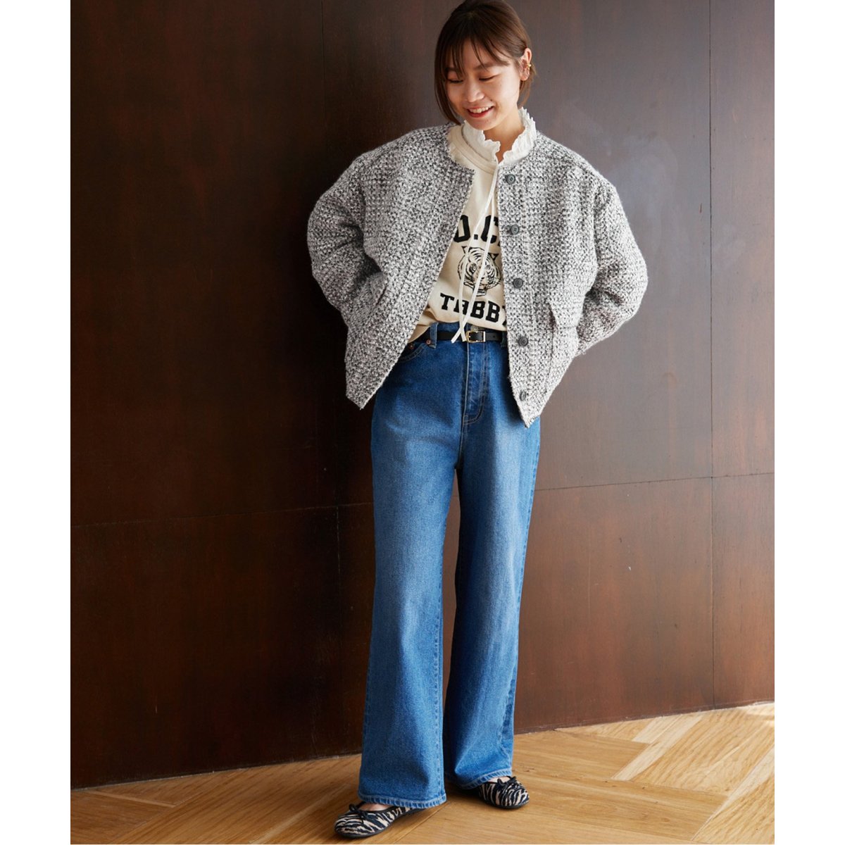 TWEEDクルーネックジャケット | ジャーナルスタンダード レリューム