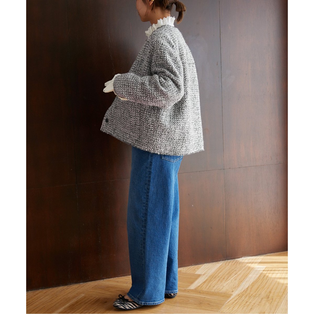 TWEEDクルーネックジャケット | ジャーナルスタンダード レリューム