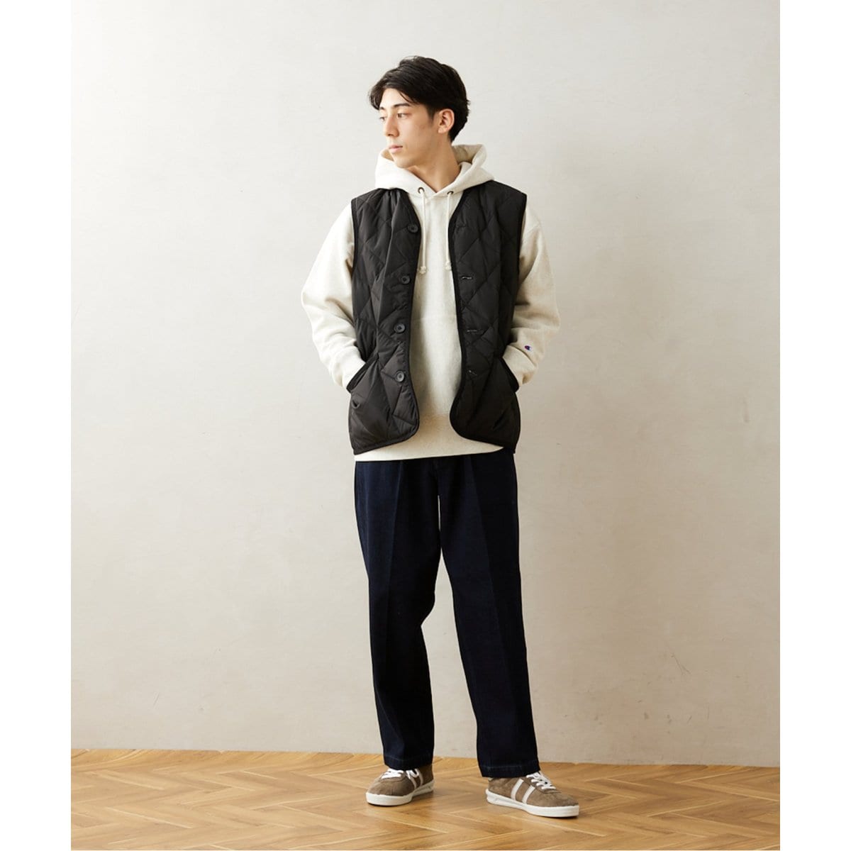 TAION × HOUSE HOLD】別注 キルティングダウンベスト