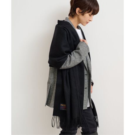 追加》【TWEEDMILL/ツイードミル】ラムウール無地ストール 